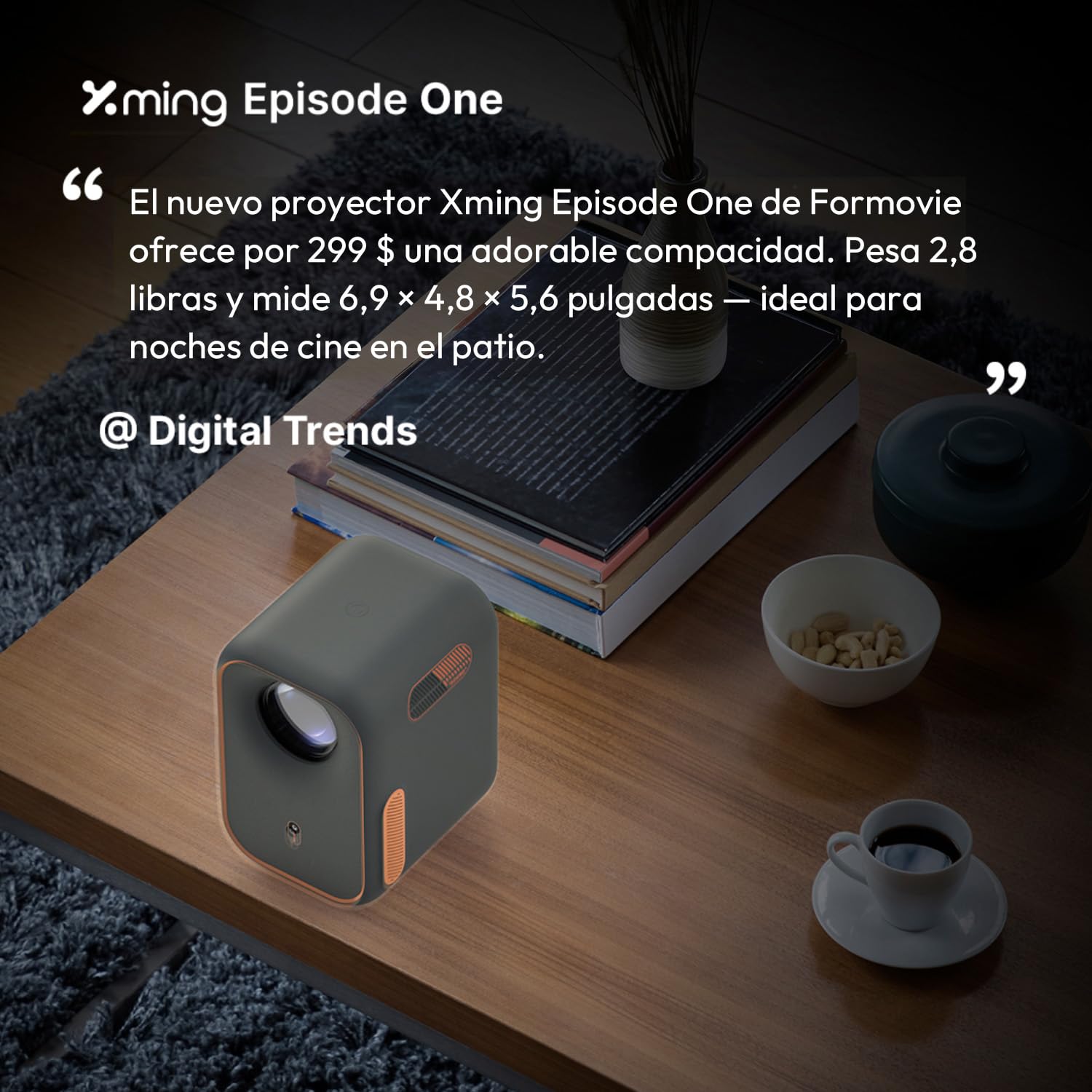 [Certificado por Netflix] Formovie Xming Episode One, Proyector con WiFi y Bluetooth, Licencia Netflix y Google TV, Proyector Inteligente 1080P, Dolby Audio, Portátil para Exteriores y Cine en Casa — view 2