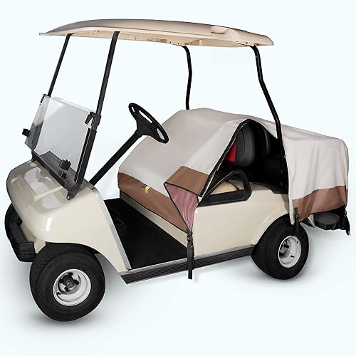 Miniatura 9 de 10L0L Funda universal para carrito de golf, funda universal para carrito de golf para 2 pasajeros2+2 pasajeros, impermeable, a prueba de polvo,
