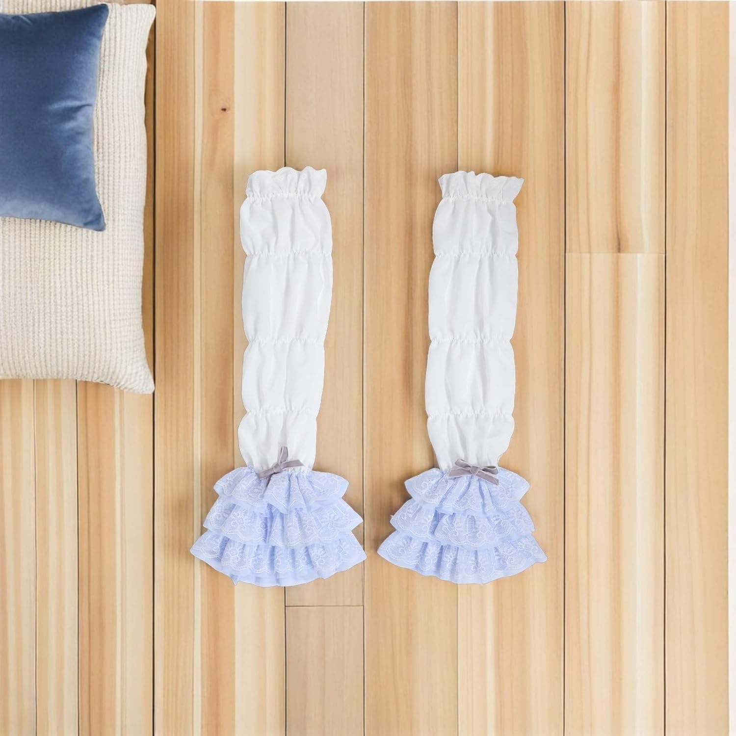 CHILDWEET 1 Pair Lolita Lace Wrist for Women, Elegant Fingerless Arm Warmers Made of Soft Breathable Cloth, for Cosplay Events and Wedding Dress Accessories