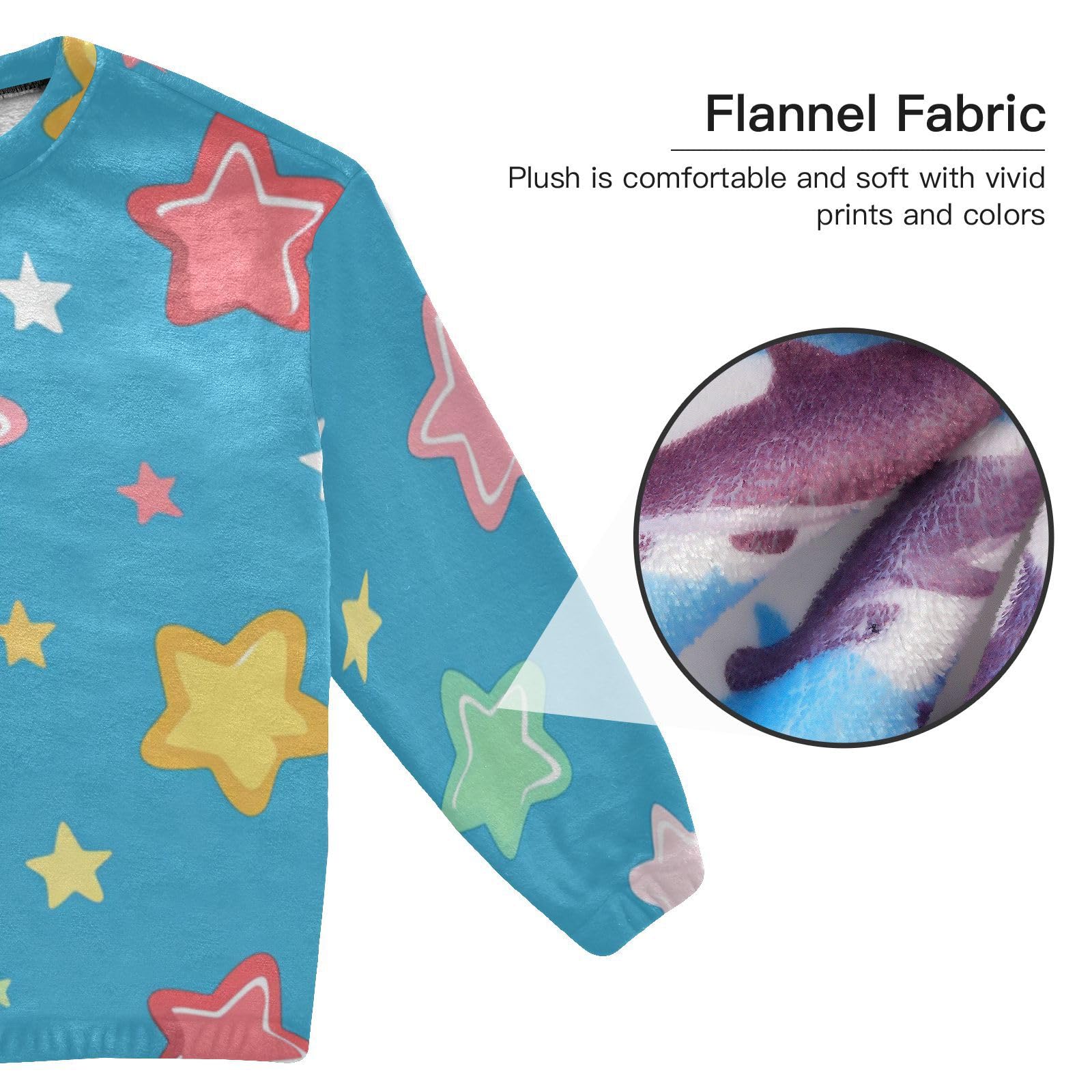 Pigiama da donna a maniche lunghe in pile colorato con tasche