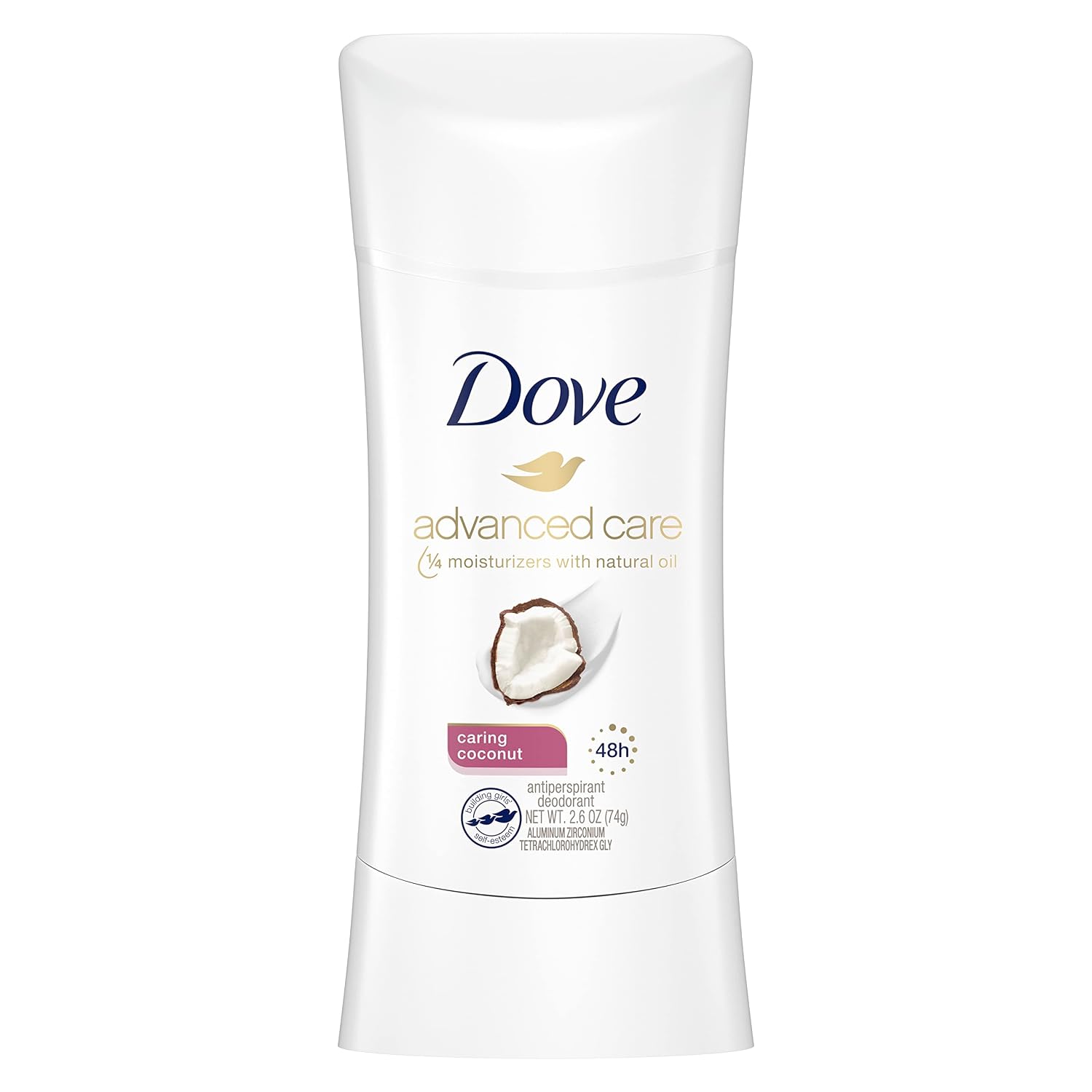 Dove Antiperspirant Deodorant with 48 Hour Protection Caring Coconut Deodorant for Women 2.6 oz