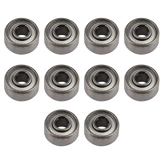 Rodamientos pequeños de bolas de precisión con doble blindaje para patinetas y proyectos miniatura (10 piezas)