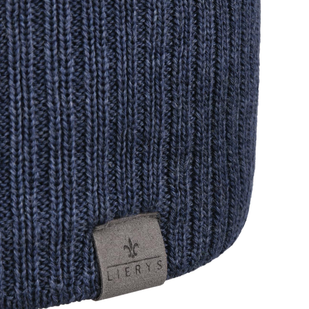 LIERYS Fine Rip Merino czapka Wyprodukowano w Niemczech Unisex Jesien Zima