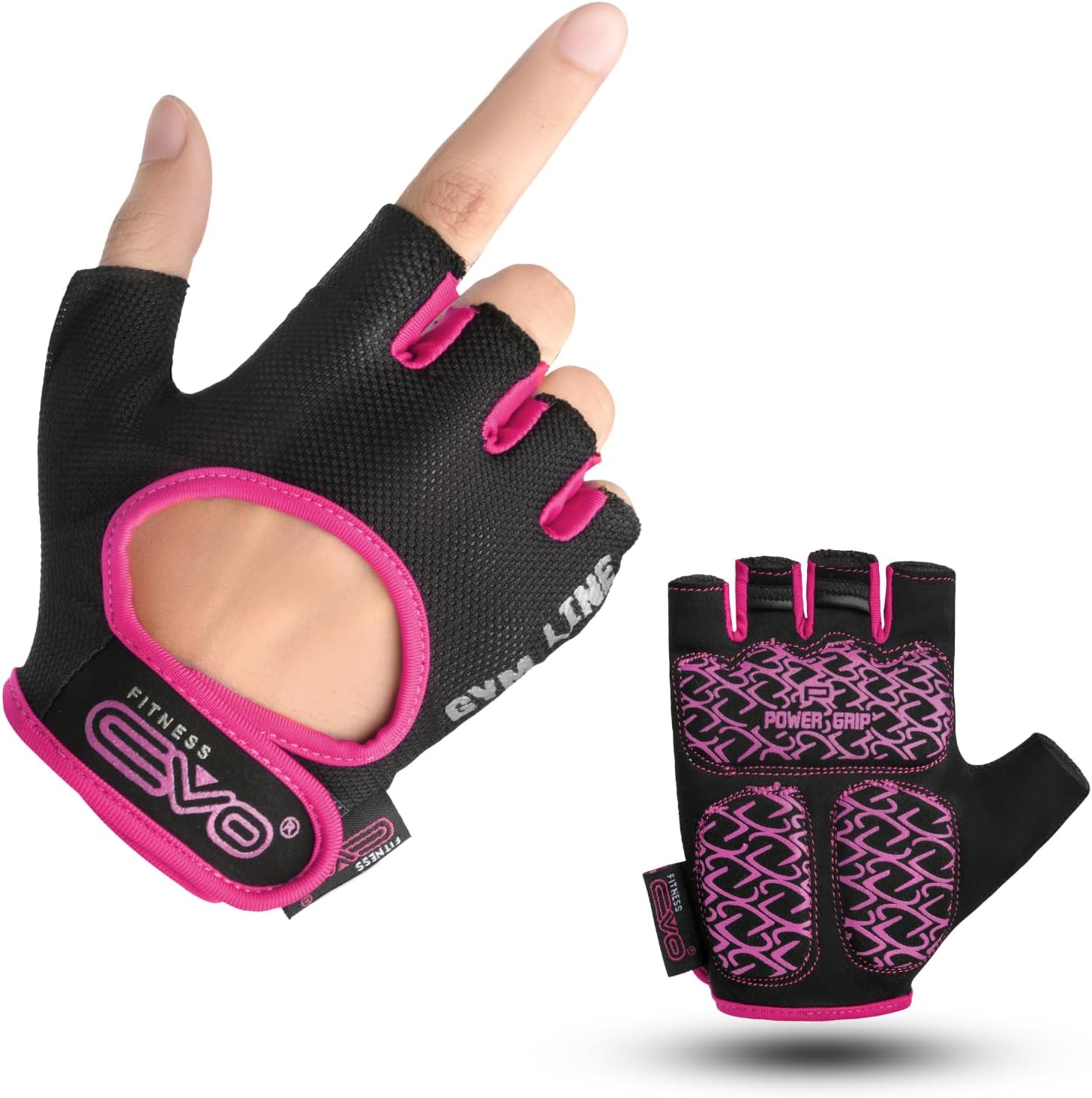 Women Weight Lifting Gym Gloves Breathable Workout Ladies Exercise Training Bodybuilding Girls Cycling with Non-Slip EVA Foam Palm Protection