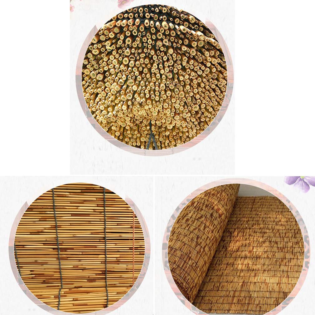 Store bateau en bambou naturel pour extérieur, respectueux de l'environnement, protection solaire, rideau de séparation avec surface anti-poussière, 90 x 200 cm