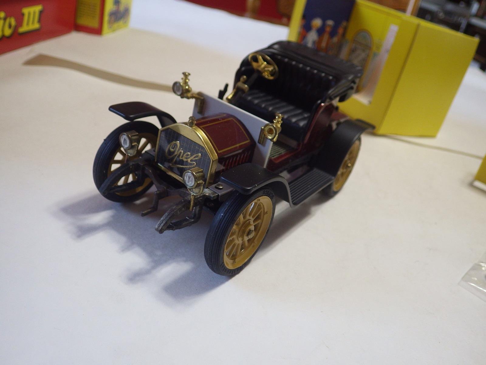 Schuco Oldtimer Opel Doktor Wagen 1909 Tinplate/Wind-Up 175-mm (Germany) Maroon/Black Nib