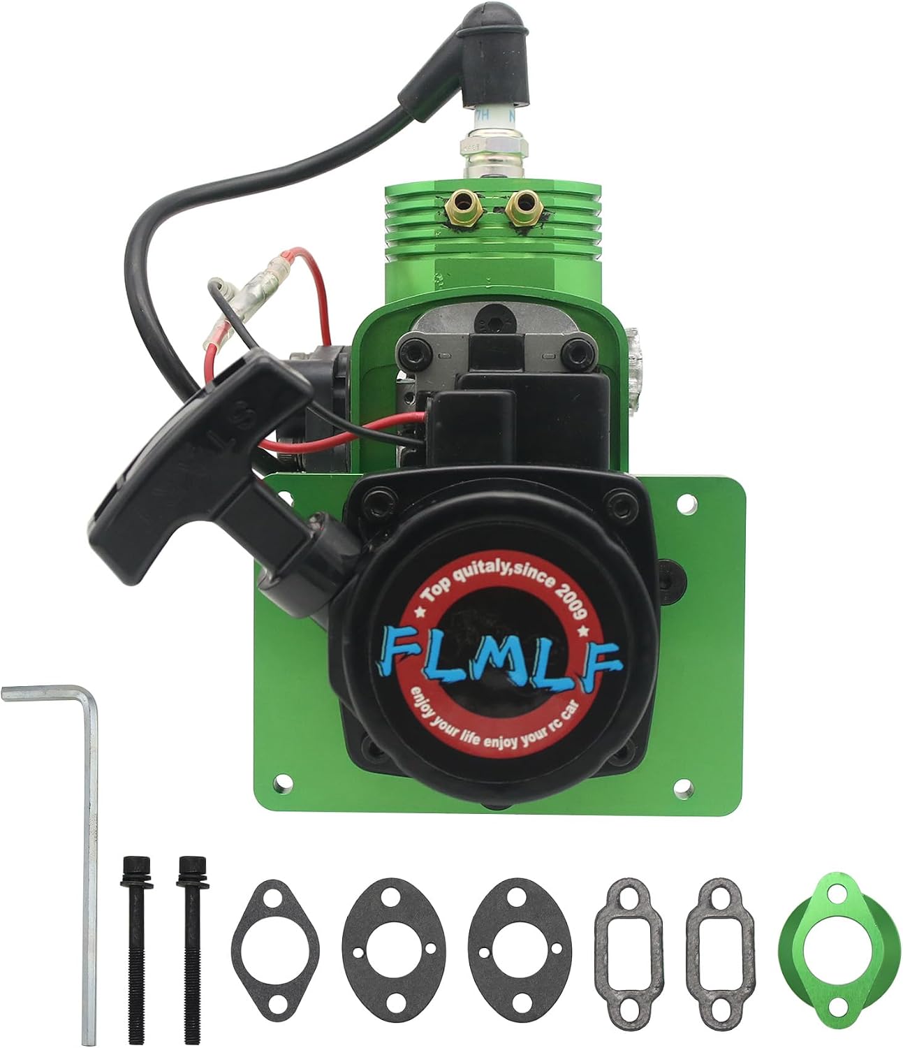 FLMLF CNC 32CC Marine Engine Kit Green for Zenoah CY QJ Gasoline Marine Rc Boat