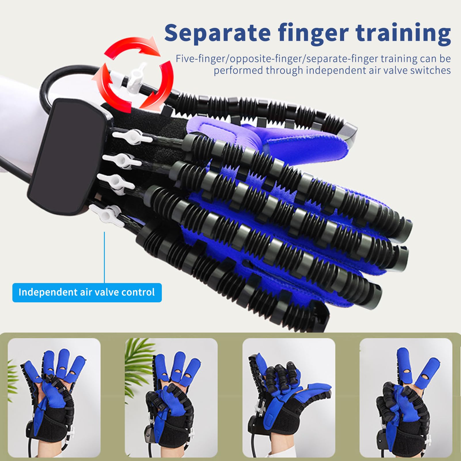 Guantes Roboticos Rehabilitación Ictus, Entrenamiento de Muñeca Órtesis de Dedo, Terapia para Pacientes con Trazo Artritis Hempiplejia, Alivia la Rigidez de la Mano Funcional Orange plugin Left M