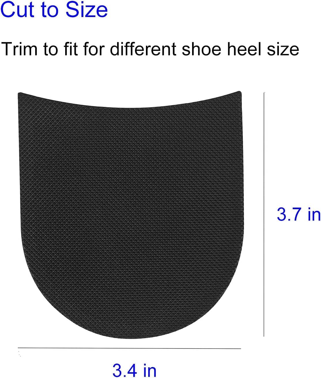 Shoe Heel Repair Rubber Pads, 6.5mm (1/4 Inch) Thick, Anti-Slip Boot Heel Replacements for Men’s & Women’s Shoes, 1 Pair