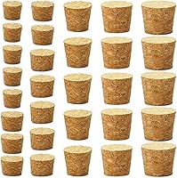 30Pcs Cork Stoppers, Wooden Tapered Wine Bottle Stoppers Replacement Corks, Wooden Tapered Cork Plugs for Wine Beer Bottle Crafts, 6 Sizes