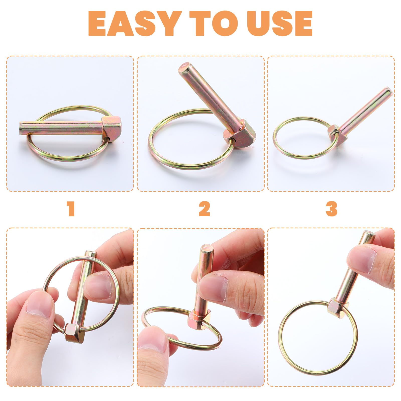 Heavy Duty Trailer Pins - 60 PCS Lynch Pin Kit -5 Heavy Duty Trailer Pins - 60 PCS Lynch Pin Kit -5