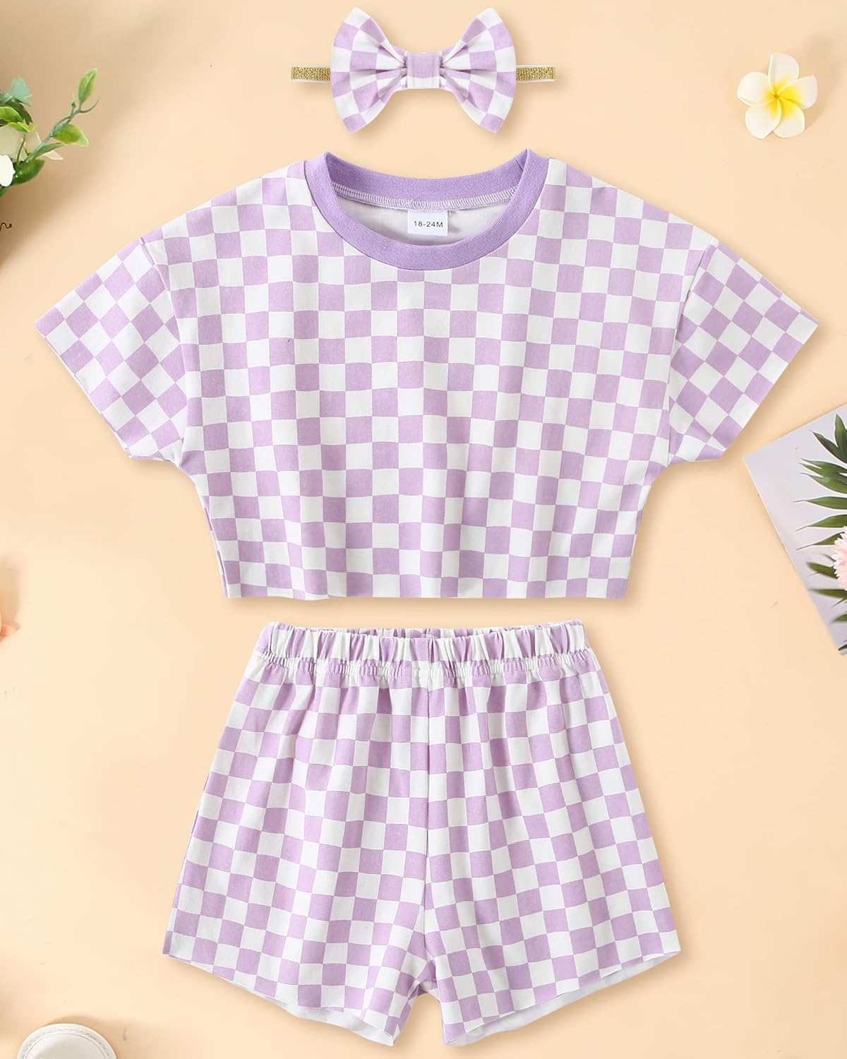 WESIDOM Toddler Girl Clothes Baby Girls Outfits 6M-5T Summer Floral Print Shirt+Shorts+Headband 3pcs Baby Clothing - Image 5