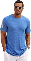 Camiseta masculina de manga curta leve casual respirável para academia, treino e uso diário