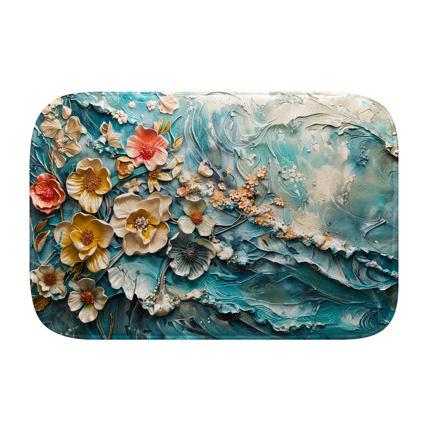Tapis de bain mousse mémoire de forme 90x60 cm tapis salle de bain antidérapant absorbant