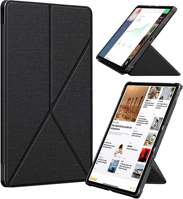 TOPCASE Fits Lenovo Tab P11 Plus 11 Inch Tablet TB-J616F J606F, Magnetic Stand Cover for Lenovo P11 Plus Case,Black