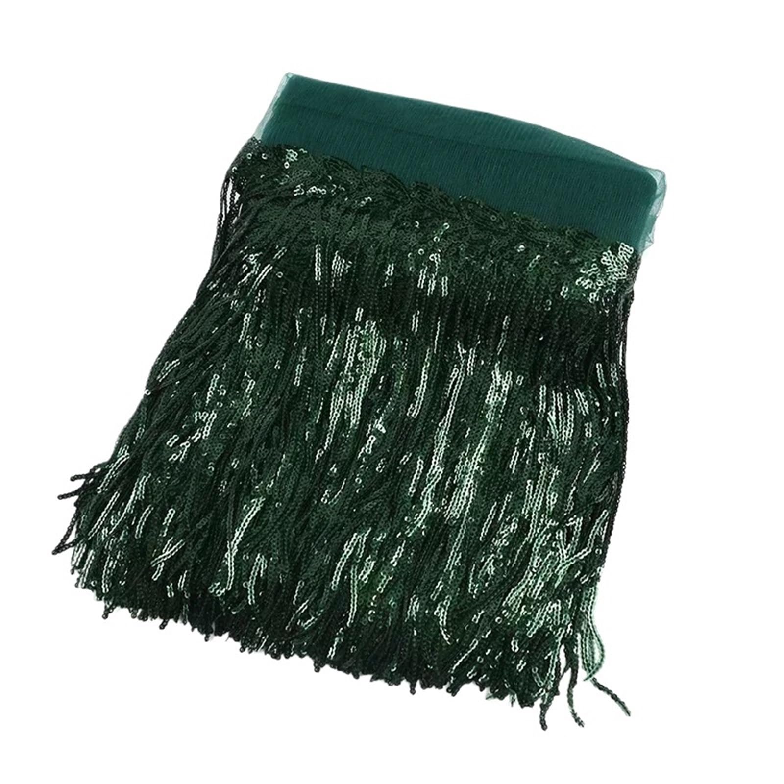 Tassel Fringe Trim 18cm Sequin Fringe Trim Tassel Glitter Lace Fringes For Dance Clothes Dresses Decorative DIY Sewing Accessories(Color10,2Yards)
