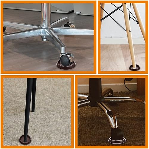 Miniatura 8 de Cabilock 10 piezas de tapetes fijos para sillas protectores de pies de silla compactos tapones de rueda resistentes para el hogar, tapones para sofá