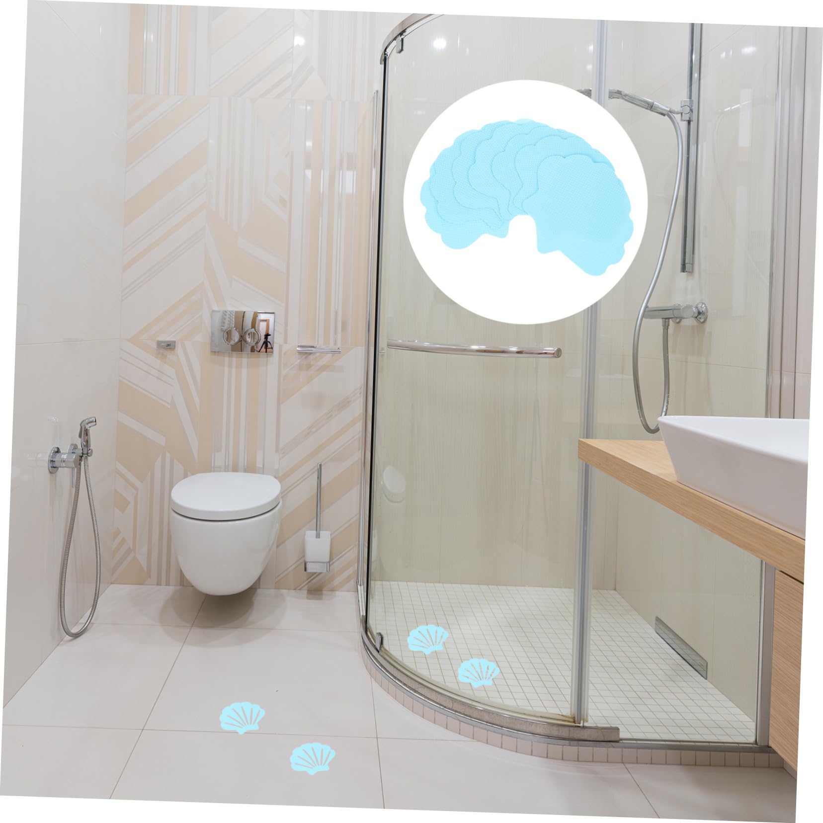 Amosfun 90 Pegatinas Antideslizantes para Bañera Pegatinas para Suelo Aplicadas Bañeras Tiras Antideslizantes para Baño Pegatinas De Goma para Ducha Tiras Antideslizantes