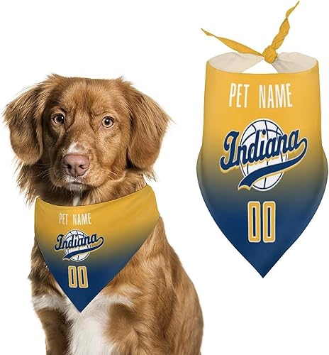 Miniatura 28 de Bandana personalizada para perro de baloncesto para perro, bufanda para mascotas, color del equipo con nombre y número de nombre, regalos