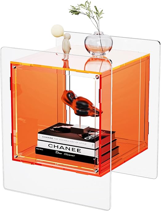 solaround Acrylic Nightstand Colorful Bedside Table with