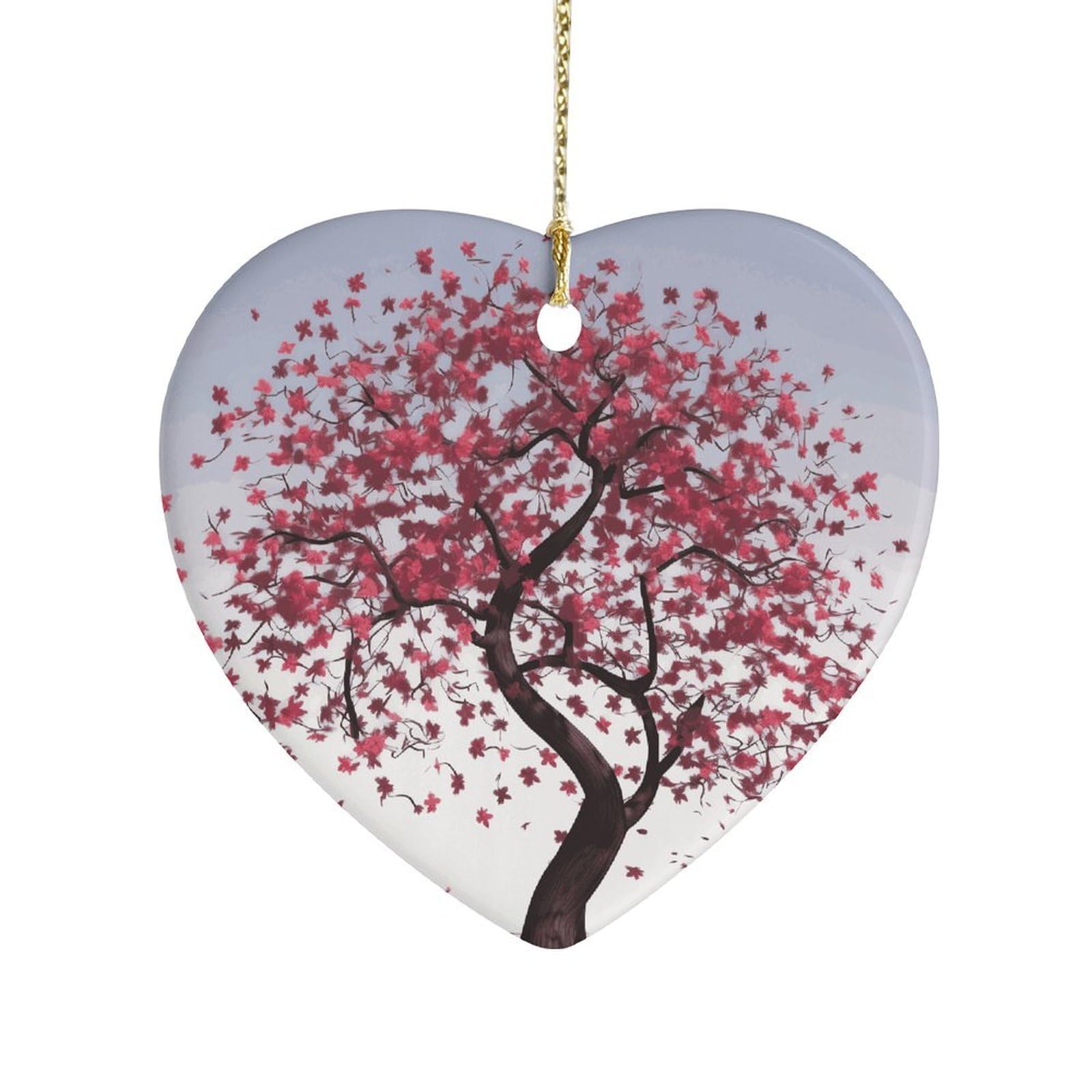 Fekiloot Style Japanese Cherry Tree Ceramic Ornament Home Decor Keepsake