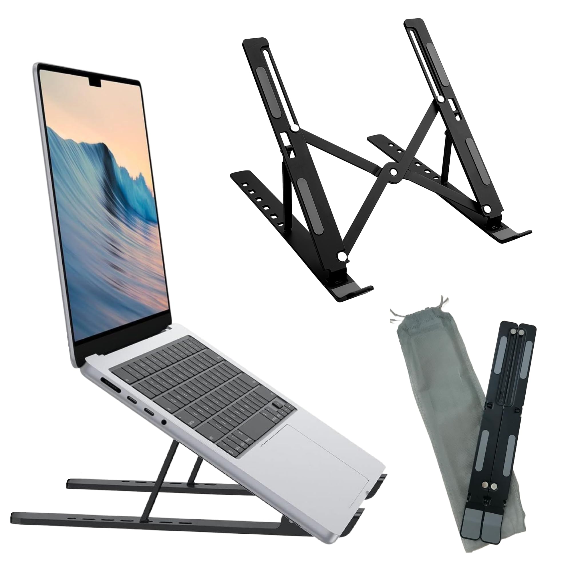 Portable Adjustable Laptop Stand – Foldable Design for Convenience and Productivity
