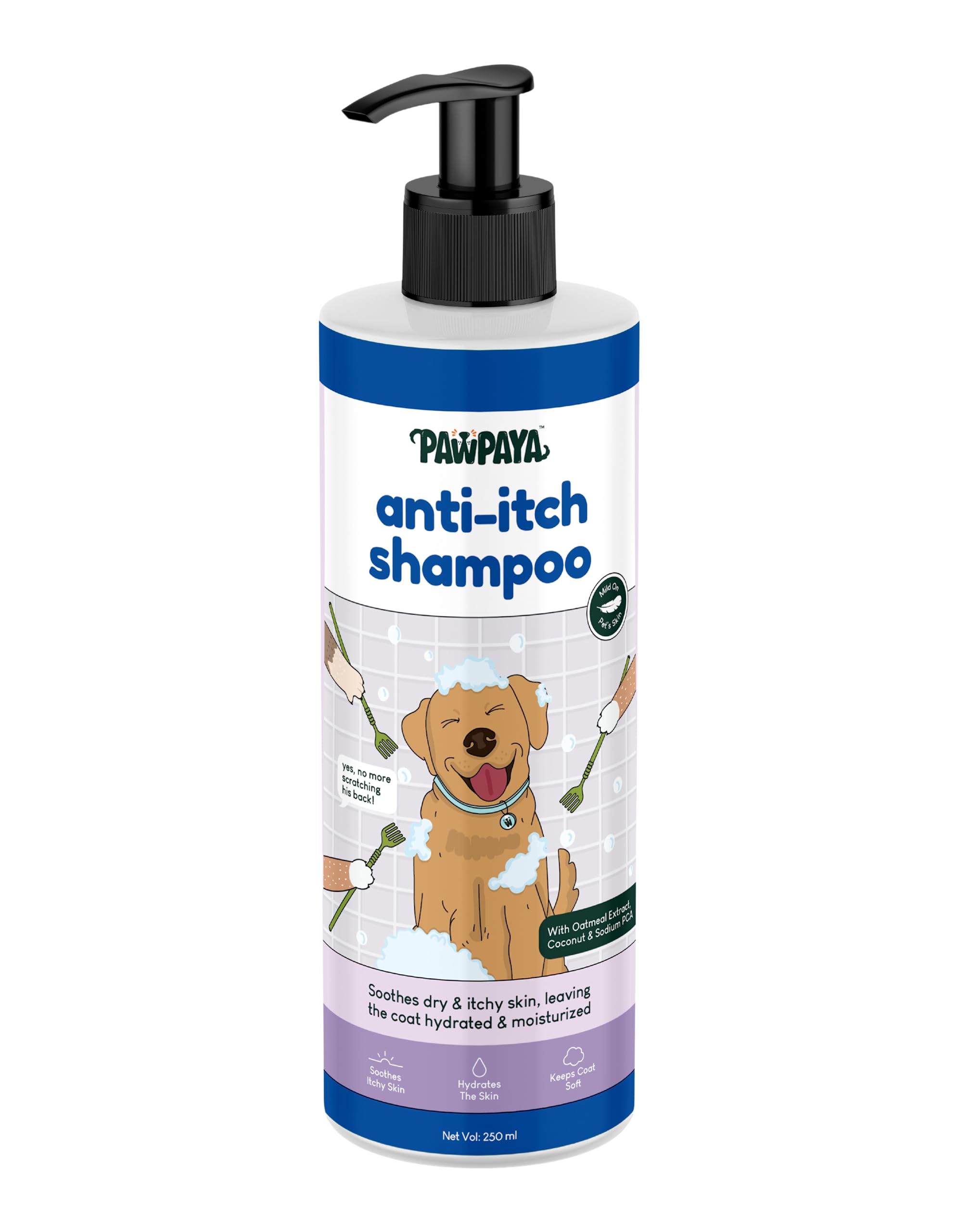 Pawpaya Anti-Itch Dog Shampoo Helps Heal Itching, Rashes with Oatmeal and Coconut for Labrador, German Shepherd, Golden Retriever, 250 ml (B0C93SMLGM) Amazon Price History, Amazon Price Tracker