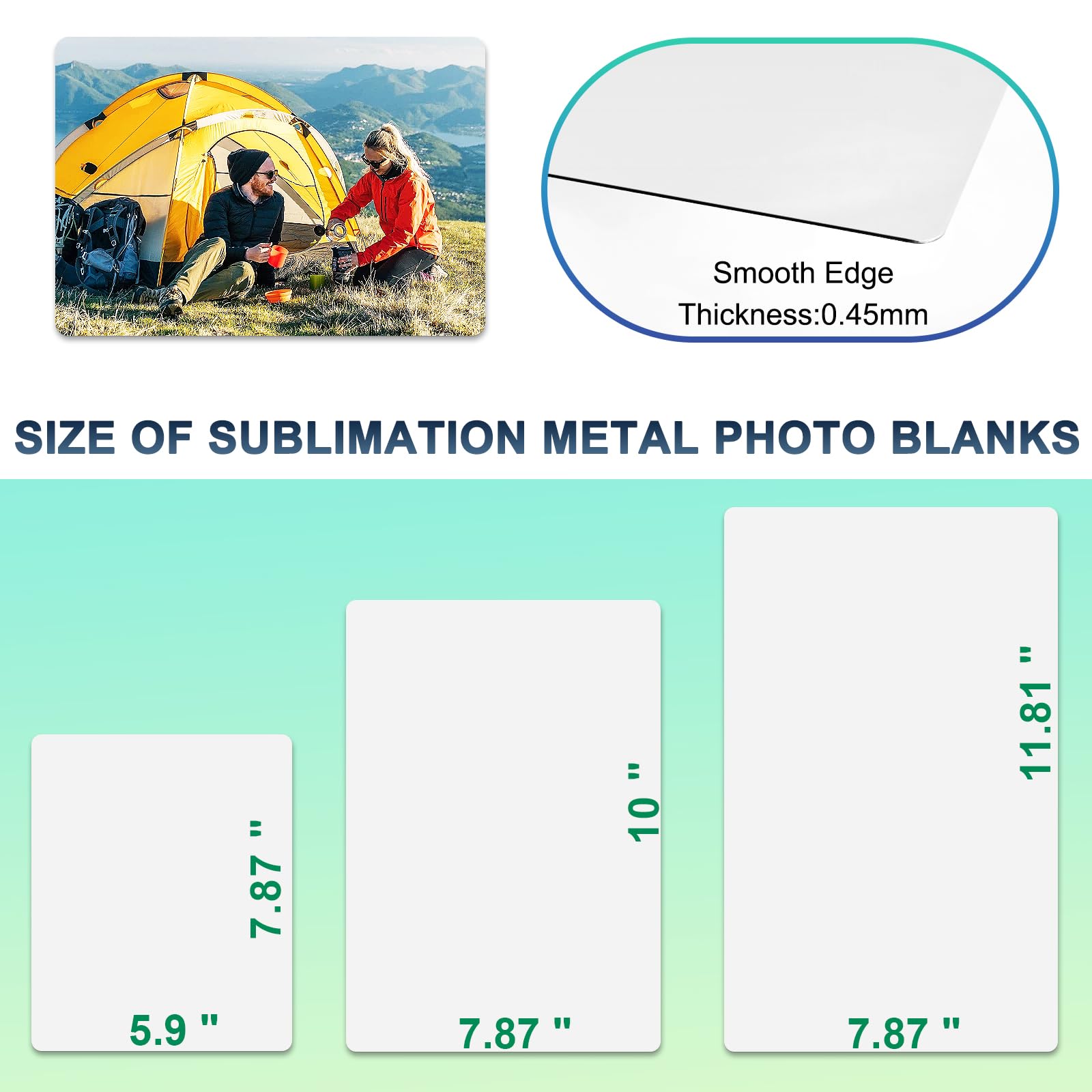 4 Plaques Aluminium Sublimation 150x100mm - Blanks Métalliques Pour Transfert Thermique, DIY Photo
