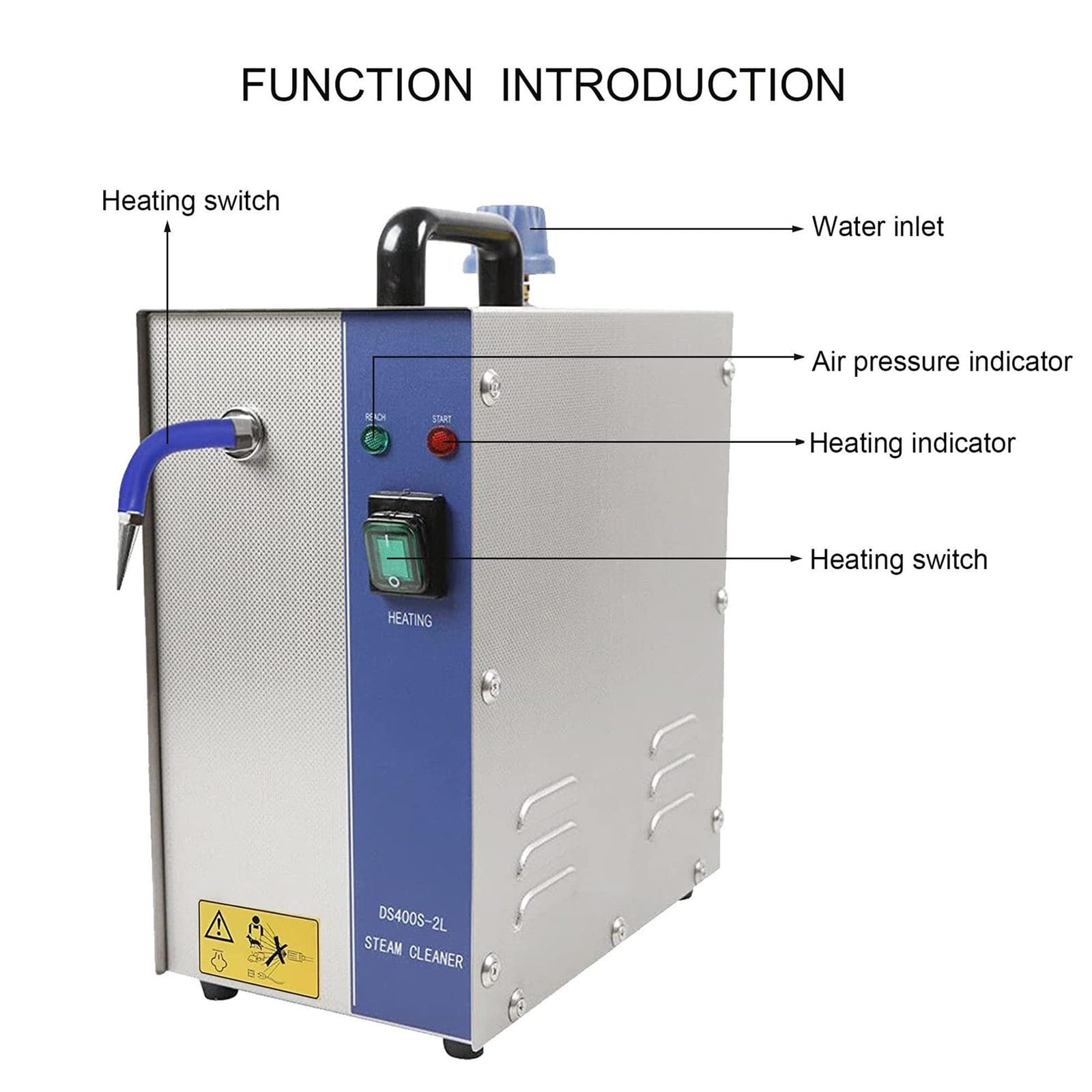 Limpiador de para Joyas Maquina con Calentador Acero Inoxidable Equipo de Lavado para Limpieza Oro Plata 2L 1300W Profesional Laboratorio Estudio