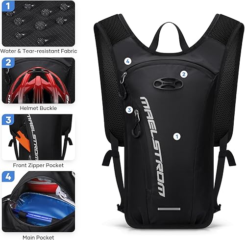 Miniatura 2 de Maelstrom Running Hydration Vest, Hiking Backpack with 2L Water Bladder for Cycling Rave for Men Women