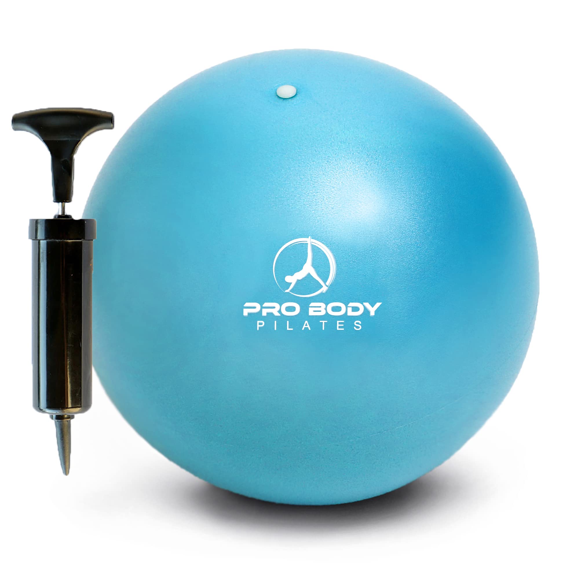 ProBody PilatesSmall Exercise Ball with Pump - 9 Inch Workout Ball for Stability, Barre, Yoga, Core & Physical Therapy