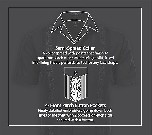 Miniatura 2 de Allsense Camisas de guayabera cubana de manga corta para hombre