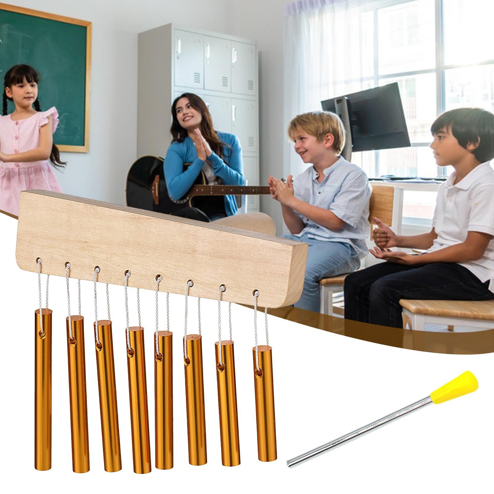 CHIMES Instrumento, Percussion CHIMES - Campana de una sola, Getter atención en clase, decoración musical, accesorios de meditación para la práctica y el rendimiento