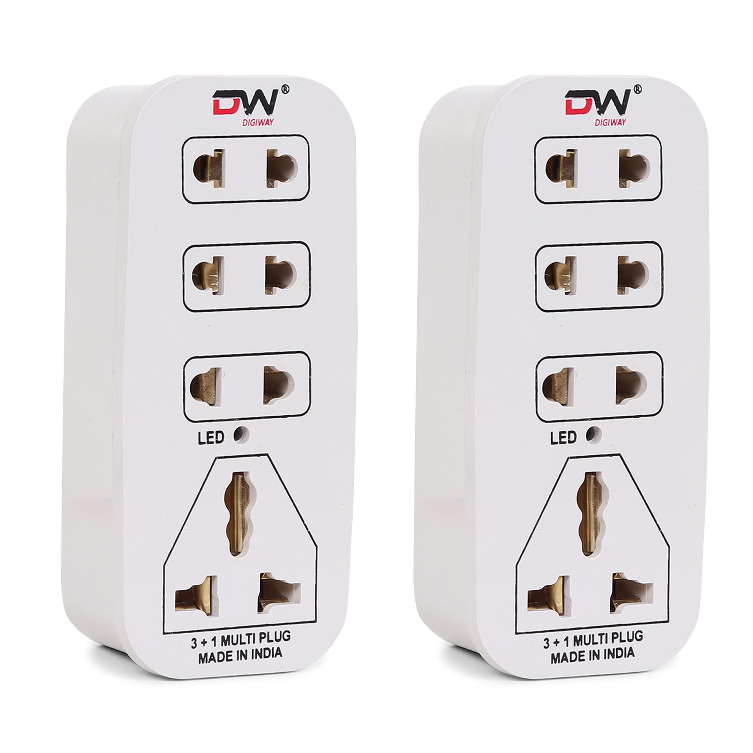 Digiway 3 + 1 Multiplug with LED Indicator, 4 Universal sockets (Beige_Pack of 2)_ (B0CFF2DRH3) Amazon Price History, Amazon Price Tracker