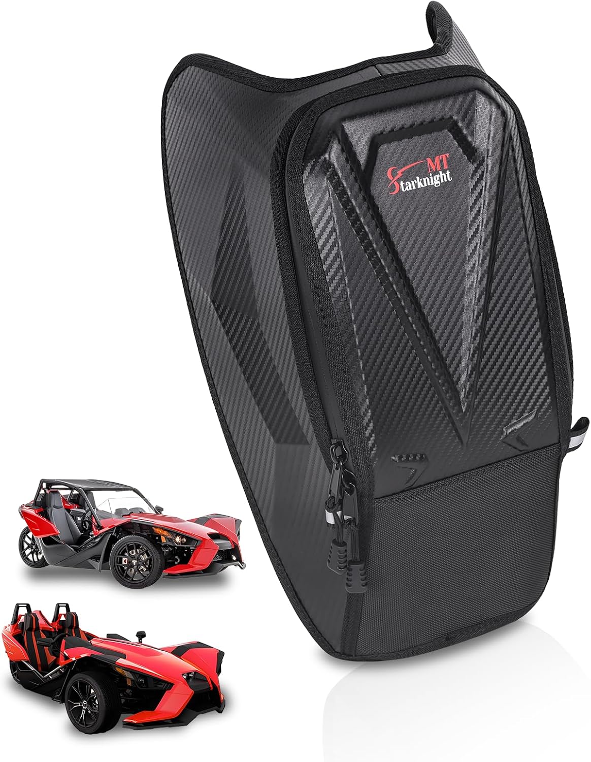 StarknightMT Upgraded Slingshot Center Console Bag Water-resistant Compatible with Polaris Slingshot SL S LE SLR GT 2015-2026 Storage Bag 1680D Cab Pack Center Seat Tool Console Bags
