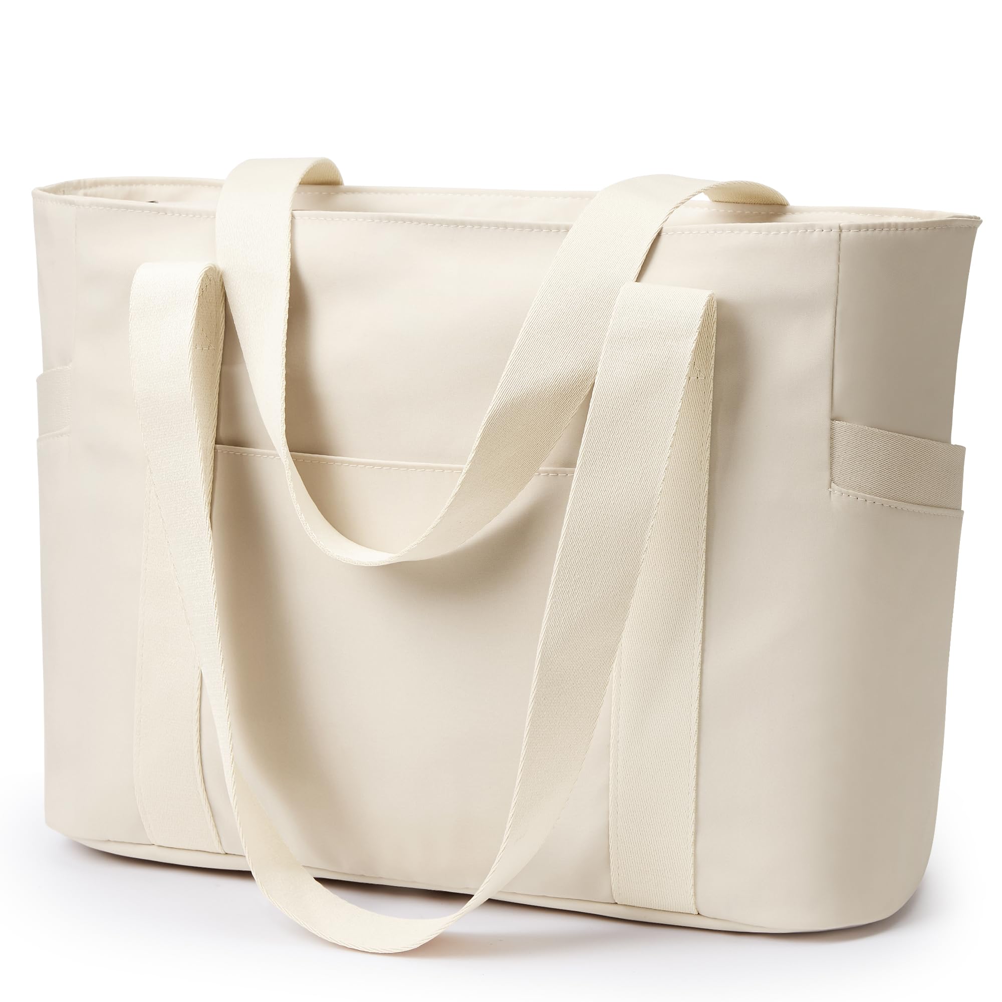 WLLWOO Large Tote Bag Zipper Shoulder Bag for Women Trolley Sleeve 15 6 Laptop Travel Work Daily Nurse
