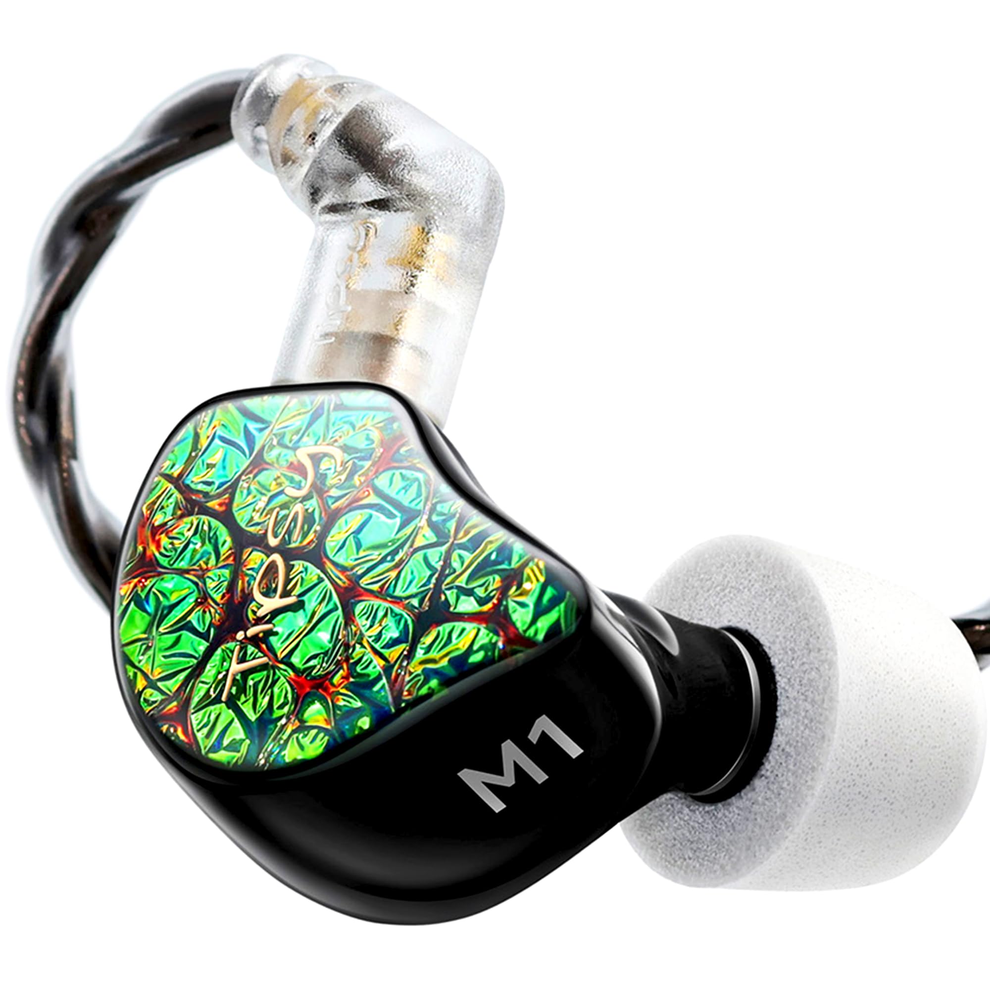 tipsy m1 iem with bamboo diaphragm green