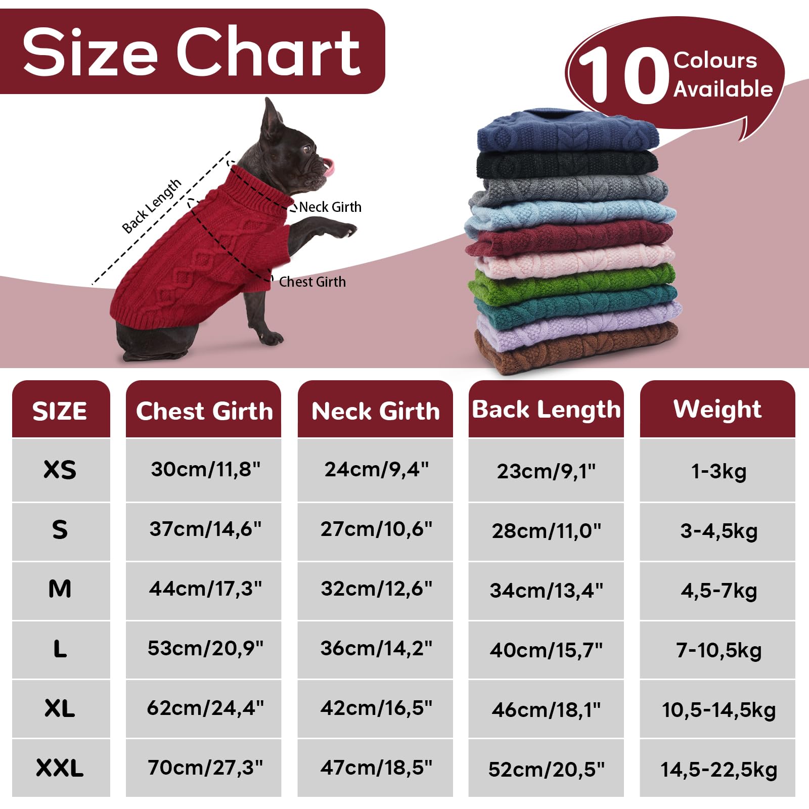 Hjumarayan Maglione Cane Caldo Maglioncino Cane Taglia Media Maglioncino per Cani con Zampe, Maglioncini per Cani con Foro per Guinzaglio (Rosso Scuro XL)