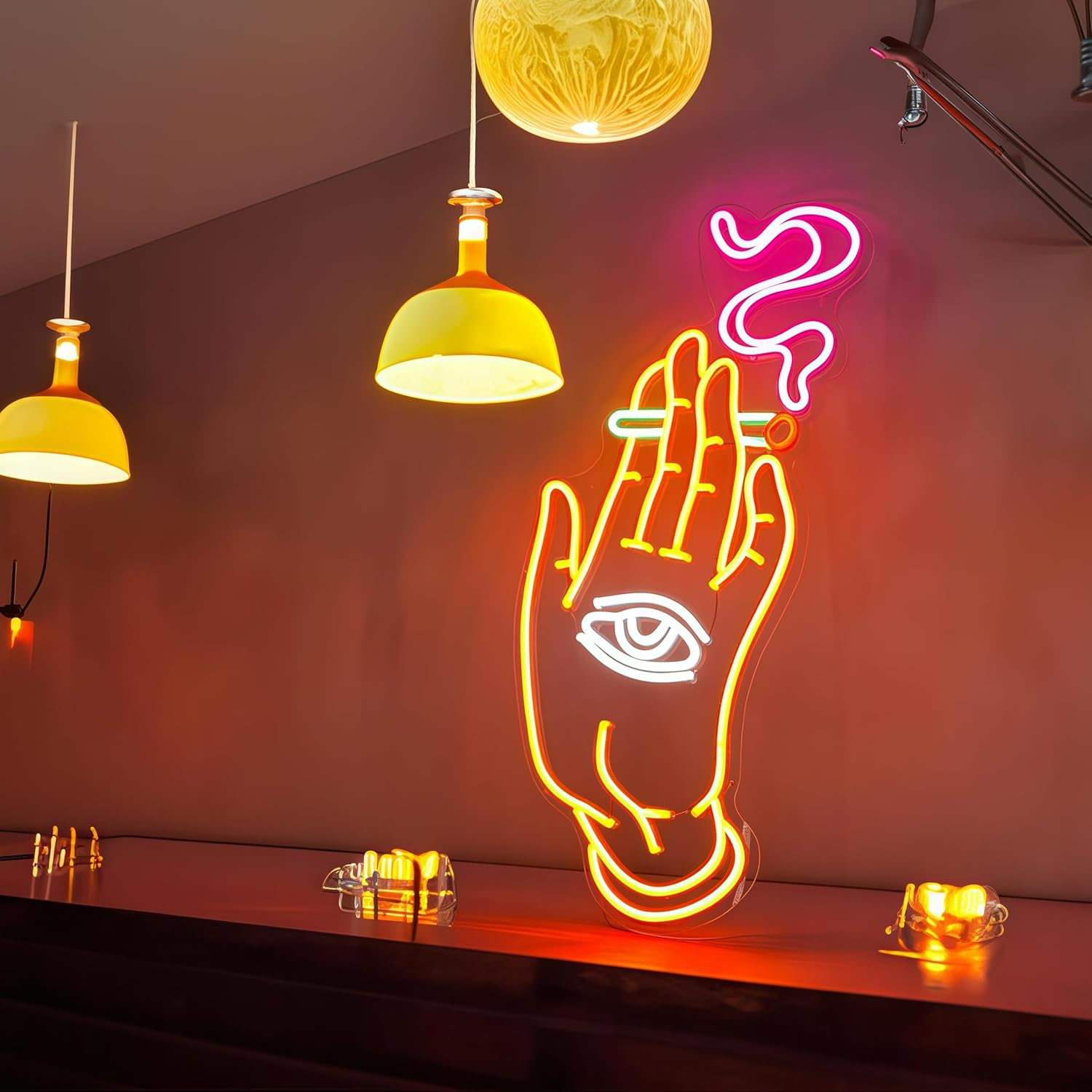 Neon Sign,LED Neon Signs for Wall Decor,Light Up signs for Bedroom Game Room Party Club Decor,Battery box or USB Powered (Style B)