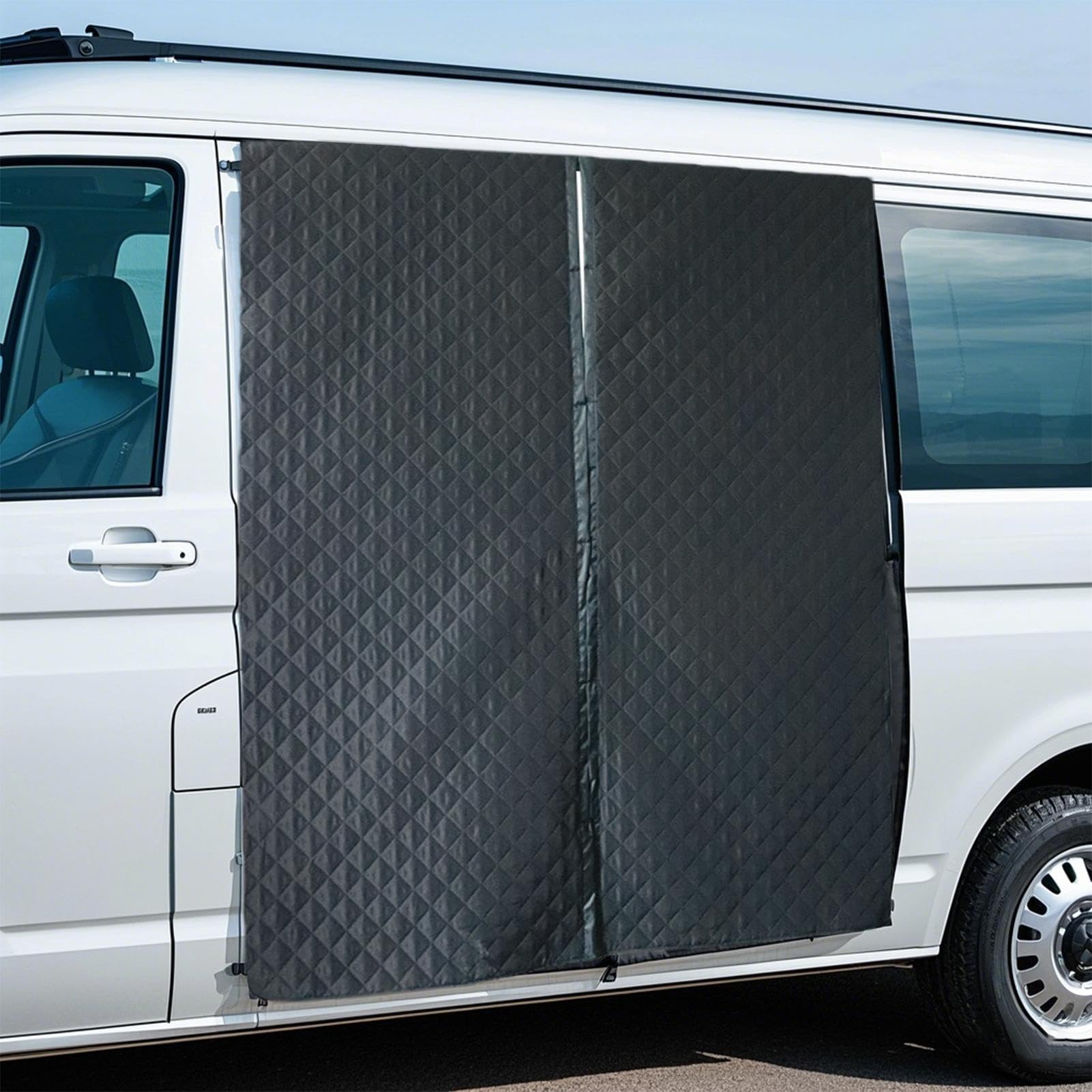 Housse de porte magnétique thermique pour véhicule récréatif, rideau isolant coupe-vent résistant intempéries pour remorques, 133 x 180 cm, camping-car, garage et portes intérieures, bloqueur