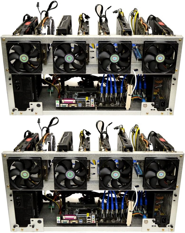 2-Pack Titan-8 Open Air GPU Mining Rig Frame Computer Case Chassis - Ethereum ETH Zcash ZEC Monero XMR