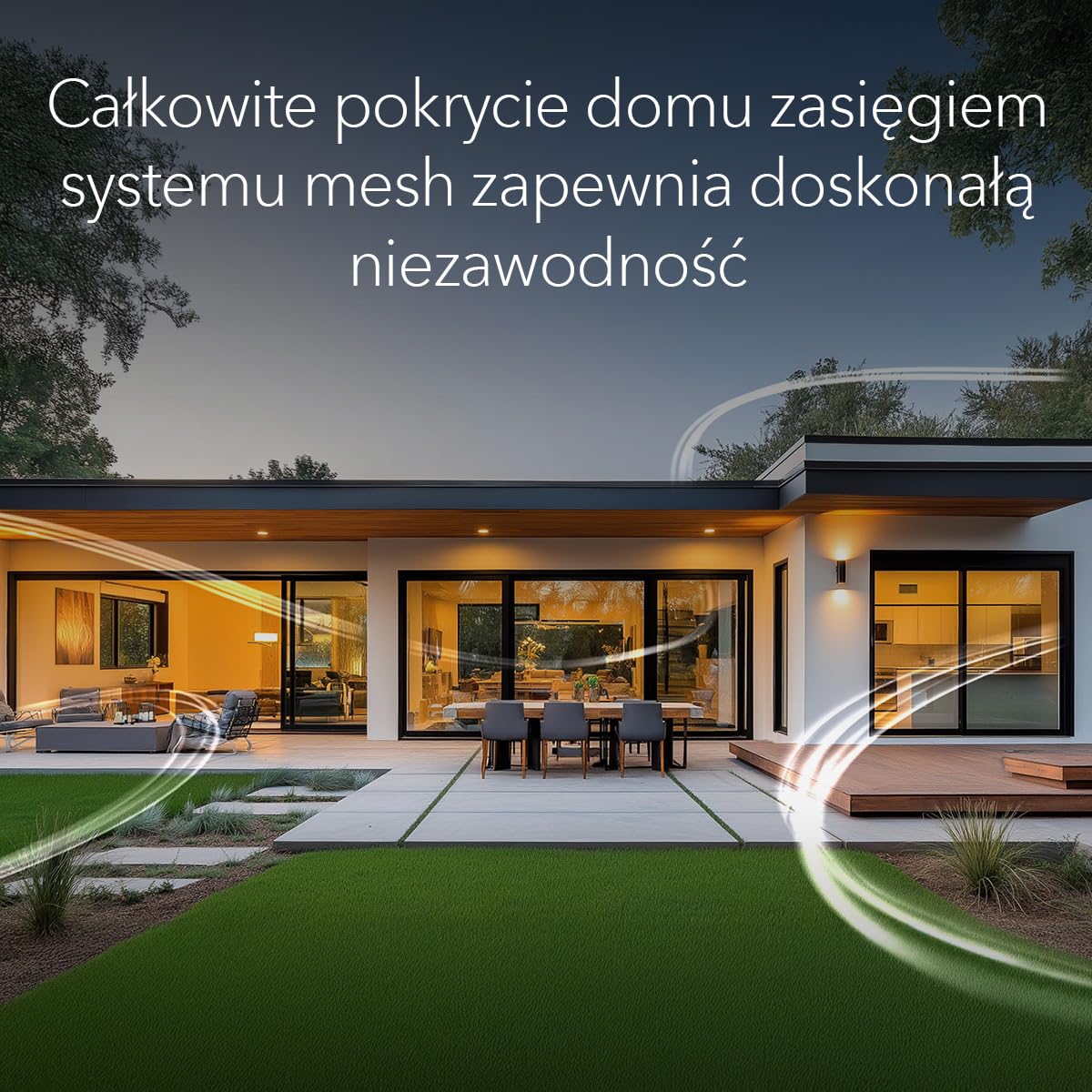 Dwupasmowy system Mesh WiFi 7 NETGEAR Orbi serii 370 do użytku domowego (RBE373) — router + 2 wzmacniacze, funkcje zabezpieczeń, 3,6 Gb/s, zasięg 360 m2, 70 urządzeń, port internetowy 2,5 GB, BE3600