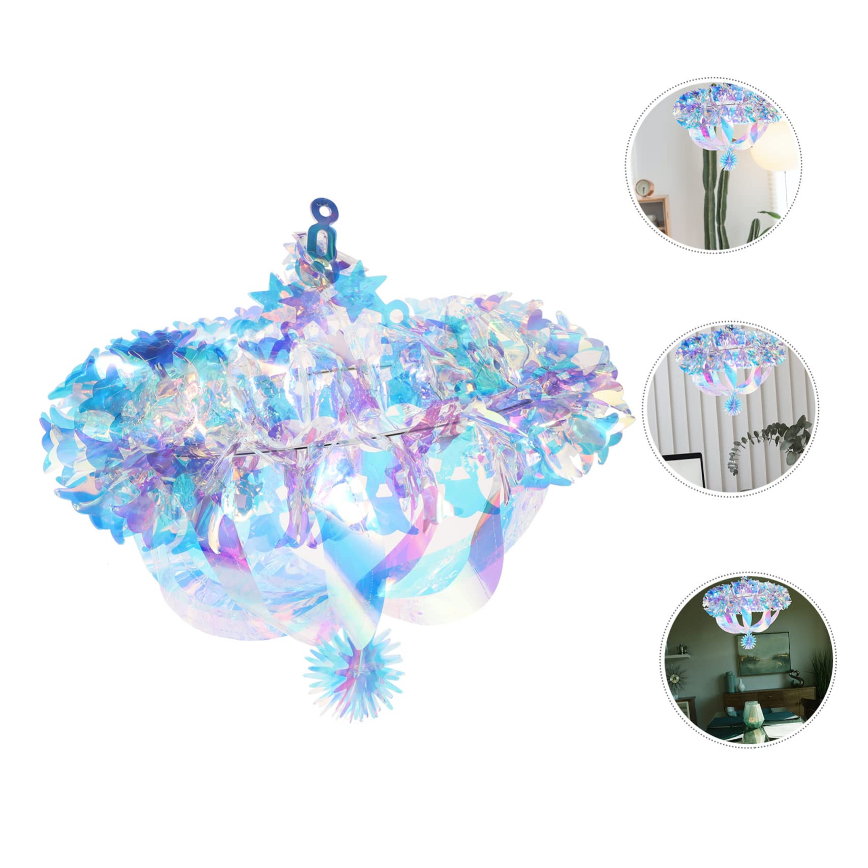 Cabilock 3pièces Glitter Iridescent Hanging Decoration Décoration De Plafond Irisée Pour Mariage Anniversaire Fête Et Événements Ornement Lumineux
