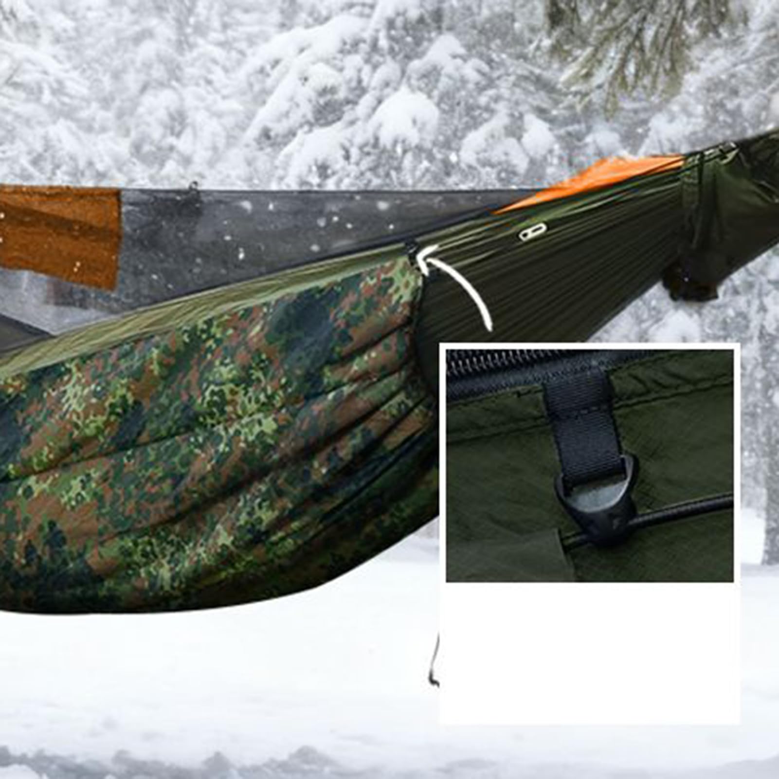 Podkoszulek hamakowy - zimna pogoda na zewnątrz, sprzęt survivalowy dla ciepła, wsparcie snu, izolowana owijka, design z regulowaną funkcją zawieszenia, pod kołdrą do wędrówek z plecakiem, 208
