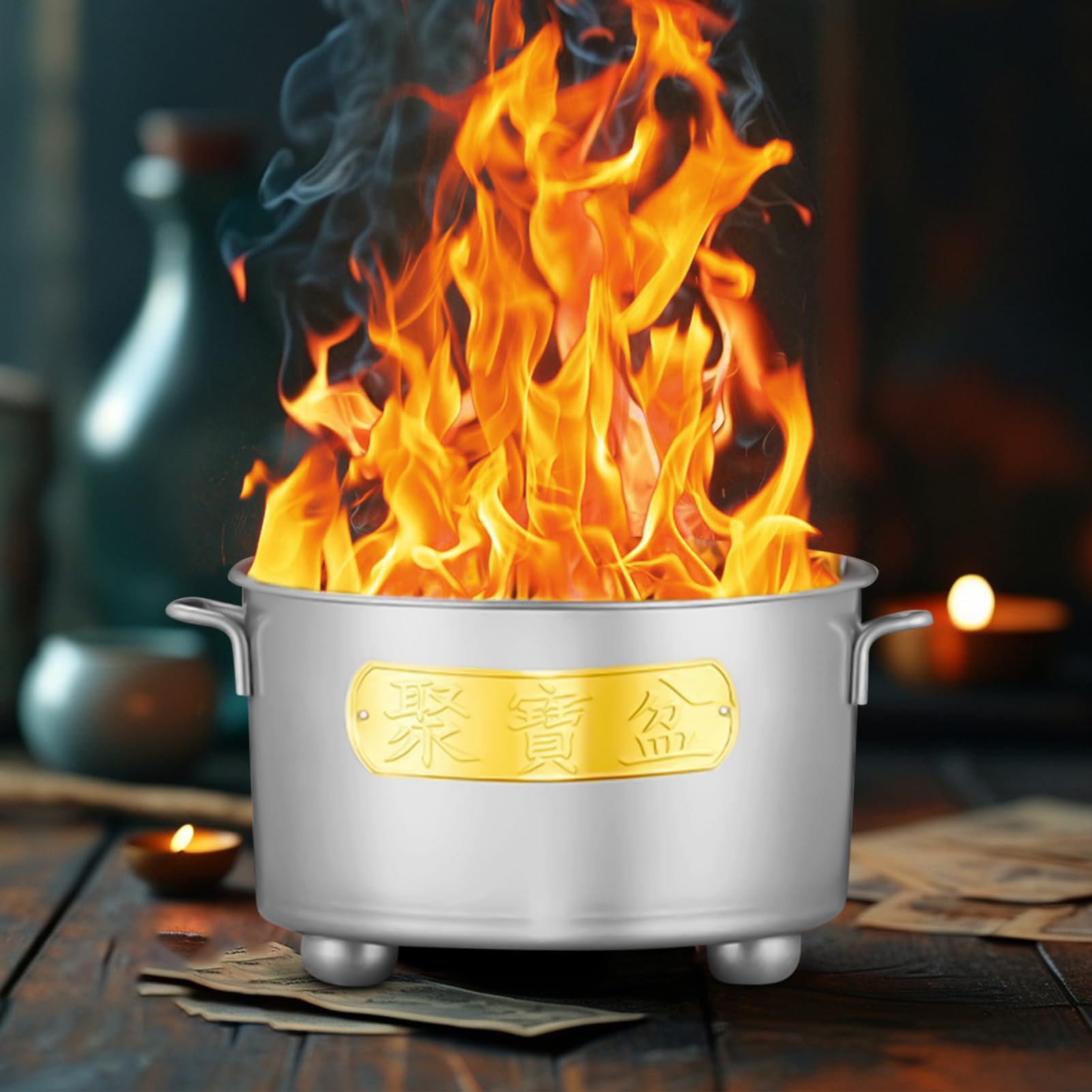 À Feu Brûleur Incinérateur En Acier Inoxydable