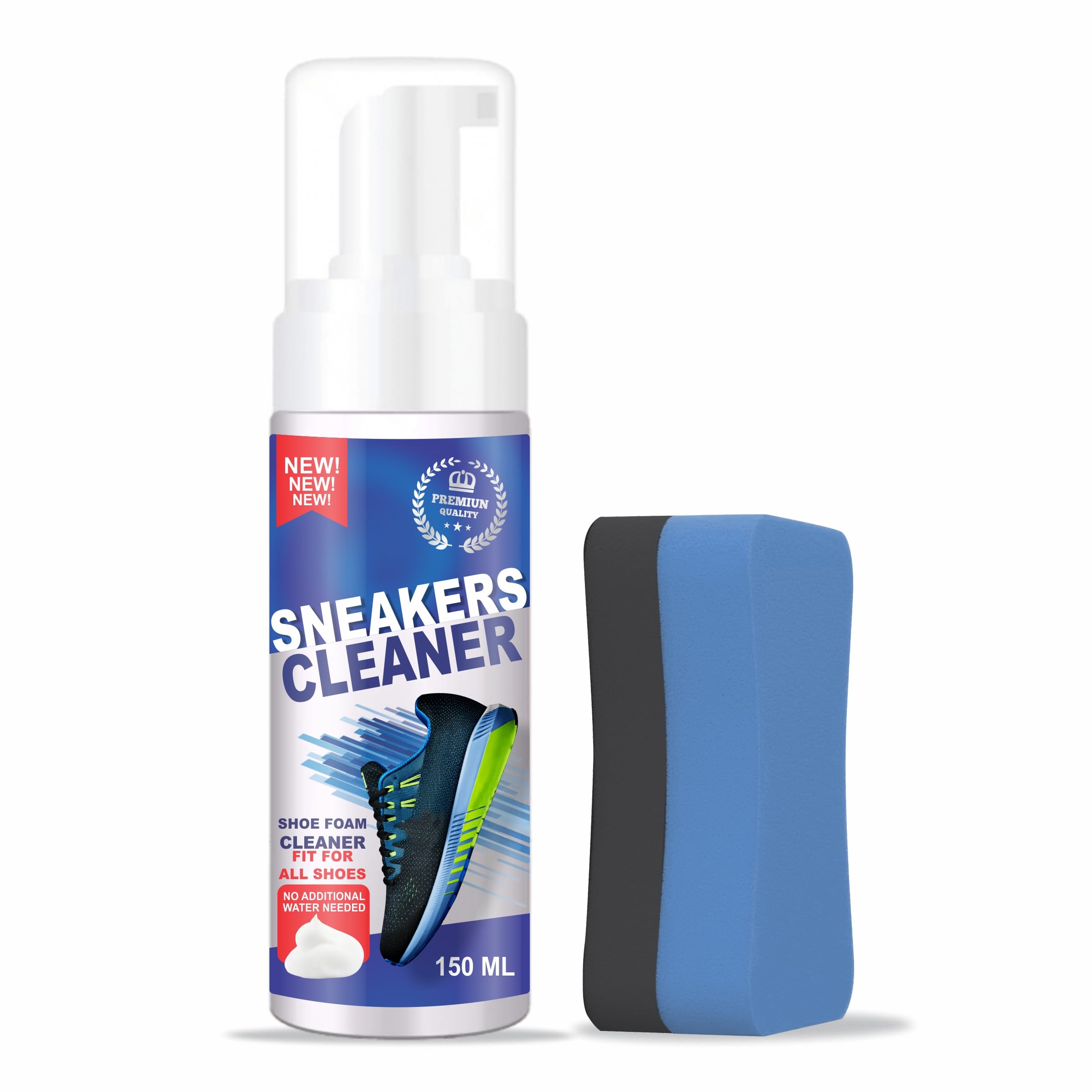 Deetto Quick Shoe Cleaning Kit Shoe Cleaner & Medium Bristle Shoe Brush, White Shoe Cleaning Kit, Shoe Cleaner Kit For Sneaker & Sports Shoes Cleaner Foam Spray - 150 ML (Pack Of_1) (B0D27S7BTB) Amazon Price History, Amazon Price Tracker