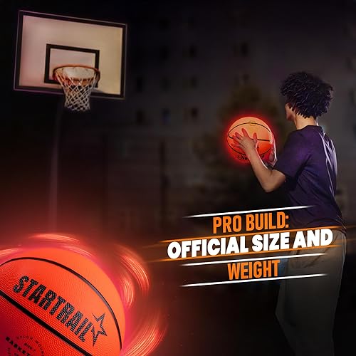 Miniatura 8 de TOMLEON Light Up Basketball  Glow in The Dark Basketball  LED Basketball Size 7  Glowing Basketball Ball  Lighted Basketball  Coolest Things for
