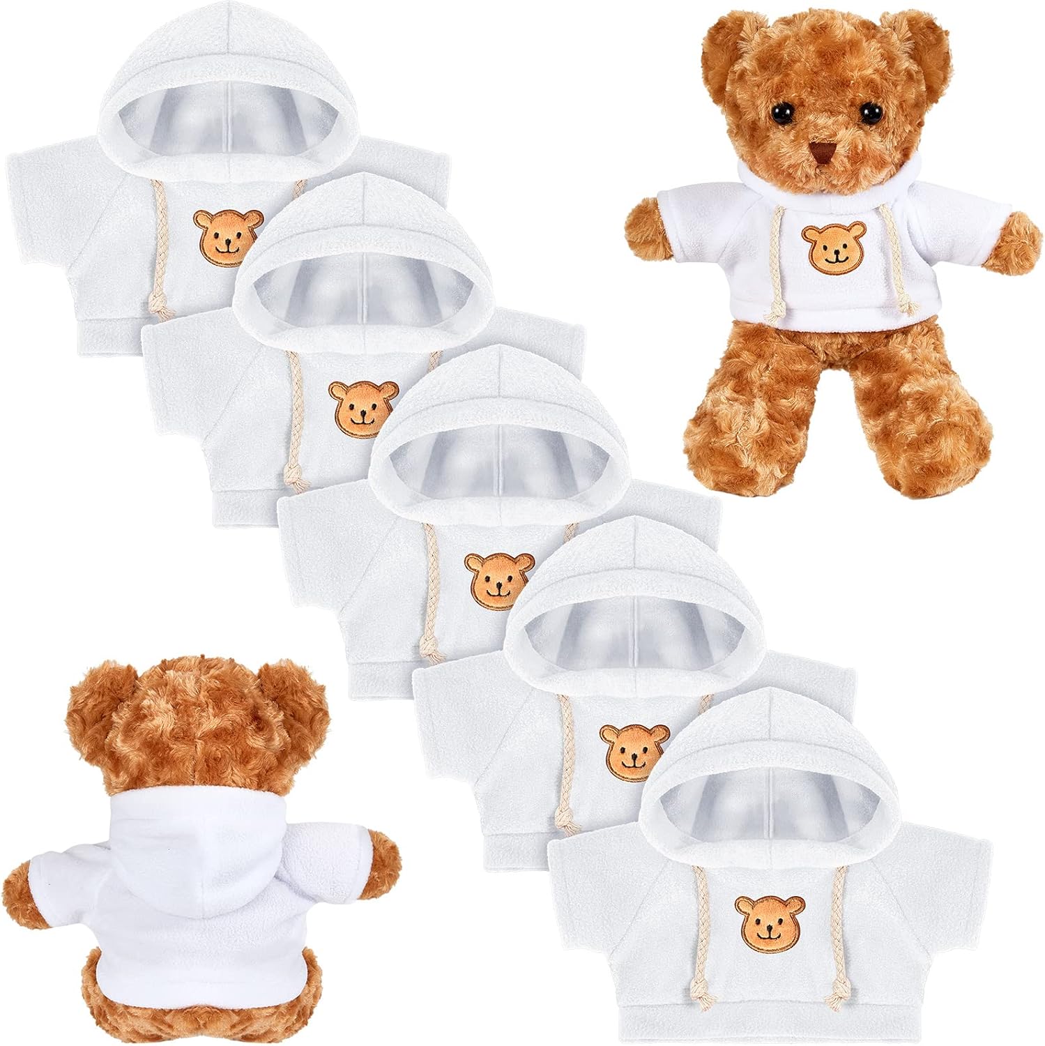 Junkin 5 Pcs Bear Clothes Tee Bear Hoodie Fit 1418 Inches