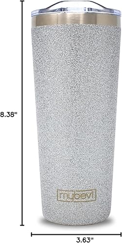 Miniatura 9 de Bermuda SparkleInsulated - Vaso de acero inoxidable con tapa, doble pared sellada al vacío, taza de viaje, se adapta a soportes de automóvil, 20