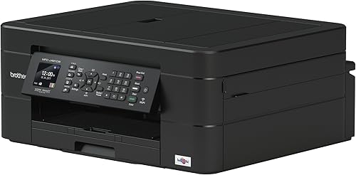 Vista 10 de Brother Impresora inalámbrica de inyección de tinta MFC-J491DW todo en una, impresora a color multifunción, impresión dúplex, impresión móvil